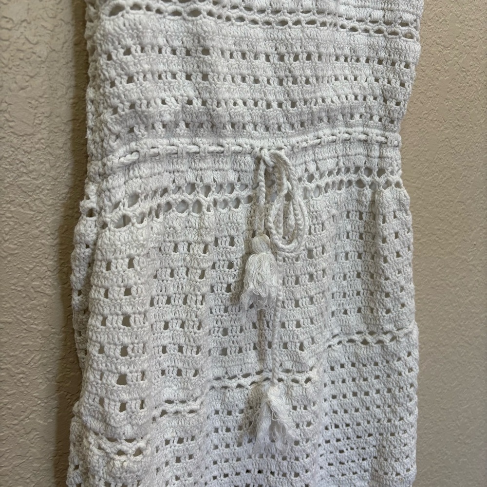Joie Women's White Nawra Crochet Dress Size Small 100% Cotton Boho Beach Resort - Picture 7 of 10